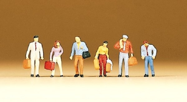 PREISER 79018 Gehende Reisende Figuren-Set Spur N