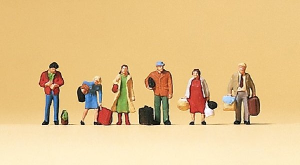 PREISER 79017 Wartende Reisende Figuren-Set Spur N