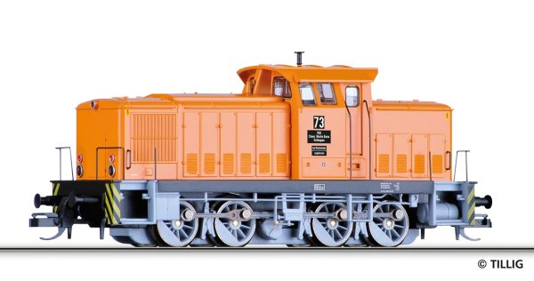 TILLIG 96324 Diesellokomotive V 60 D Werklok 73 des VEB Chemische Werke Buna DR Ep.IV Spur TT