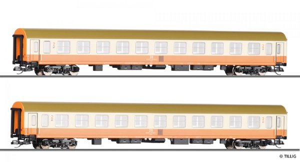 TILLIG Reisezugwagenset 2 teilig, Museums-Städteexpress Erfurter Bahnservice GmbH 3 Ep.VI 01029 Spur TT