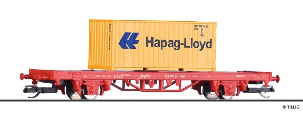 TILLIG Containertragwagen Lgs der DB AG, beladen mit einem Container Ep.VI 17480 Spur TT