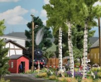 BUSCH Schrankenposten mit Bahnschranke Bausatz 1396 Spur H0