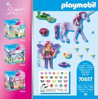 PLAYMOBIL Fairies 70657 Einhorn mit Schmück-Fee