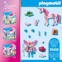 PLAYMOBIL Fairies 70658 Einhorn mit Pflege-Fee