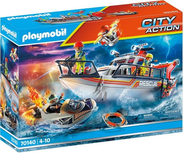 PLAYMOBIL City Action Seenot Löscheinsatz mit Rettungskreuzer 70140