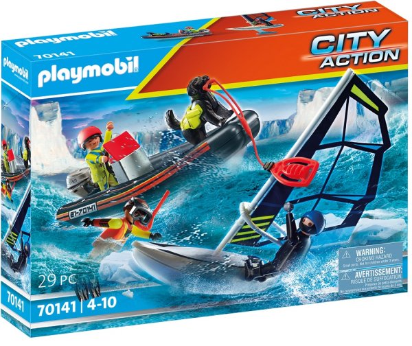 PLAYMOBIL City Action Seenot Polarsegler-Rettung mit Schlauchboot 70141