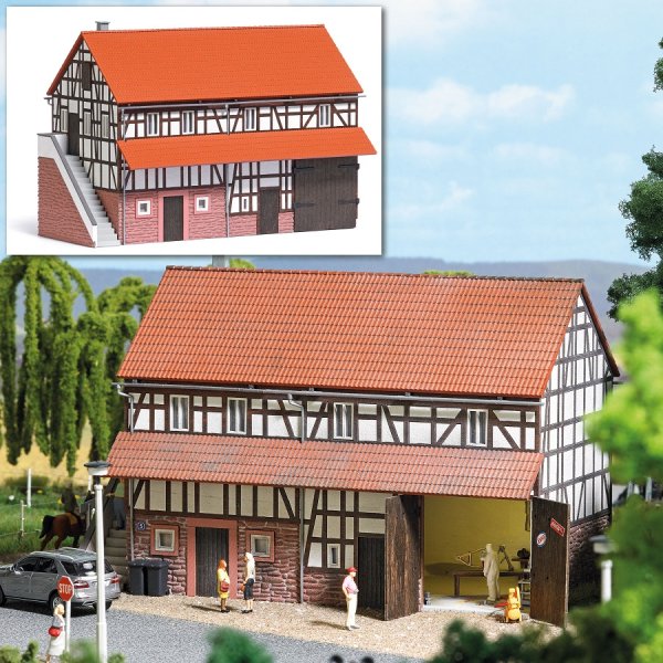 BUSCH Martinsklause Scheune Bausatz 1654 Spur H0