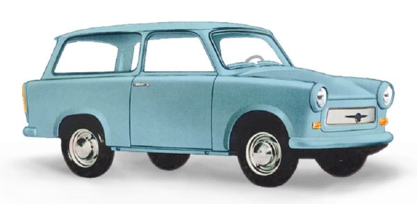 BUSCH 53200 Trabant P601 Universal Kombi pastellblau PKW-Modell 1:87