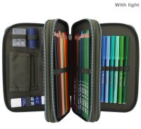 DEPESCHE 11460 - Dino World 3-Fach Federtasche LED