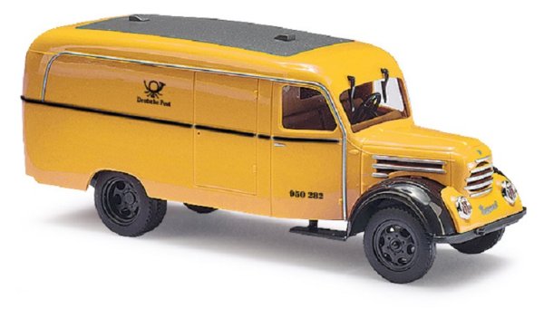 BUSCH Robur Garant K 30 Kastenwagen Deutsche Post gelb 51802 LKW-Modell 1:87