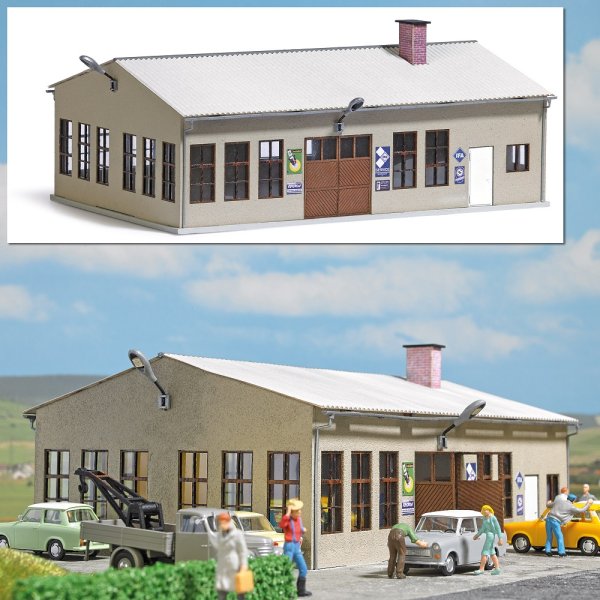 BUSCH Autowerkstatt Bausatz 1918 Spur H0