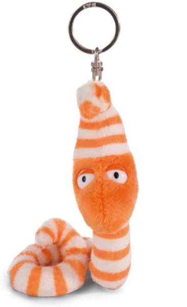 NICI 41892 Wurm Erwin Worm, Bean Bag Schlüsselanhänger 10 cm