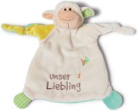NICI 40044 Schmusetuch Lamm mit Aufschrift "unser...