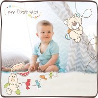 NICI 40044 Schmusetuch Lamm mit Aufschrift "unser Liebling"