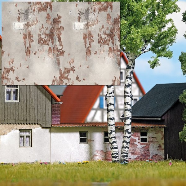 BUSCH 7438 Dekor-Platten Verwitterte Ziegelwand, 2 Stück