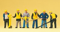 PREISER 10035 Gleisbautrupp Figuren-Set Spur H0