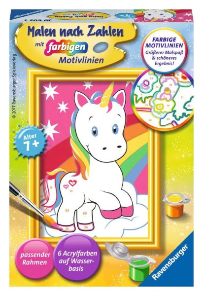 RAVENSBURGER 29603 Malen nach Zahlen S&uuml;&szlig;es Einhorn