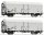 ROCO 76035 Set mit 2 Kühlwagen Gattung Ibbhqss DR Ep.IV Spur H0