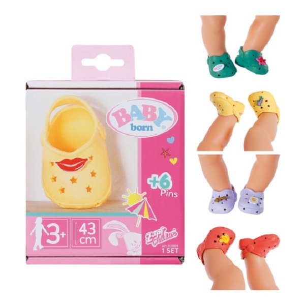 ZAPF Creation 831809 - BABY born&reg; Holiday Schuhe mit Pins 43 cm, sortiert