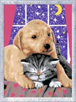 RAVENSBURGER 28647 Malen nach Zahlen Flauschige Freunde