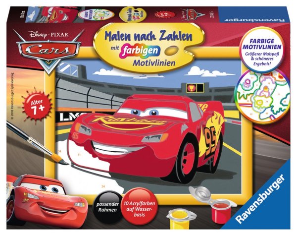 RAVENSBURGER 27843 - Malen nach Zahlen, Lightning McQueen