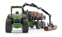 SIKU 1954 Traktor mit Forstanhänger 1:50
