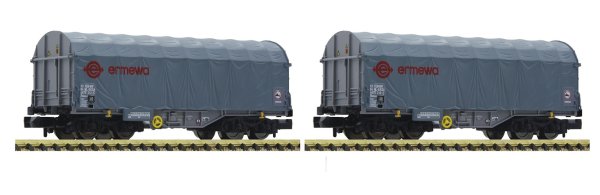 FLEISCHMANN Set mit 2 Schiebeplanenwagen, Bauart Shimms ERMEWA Ep.VI 837927 Spur N