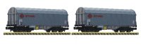 FLEISCHMANN Set mit 2 Schiebeplanenwagen, Bauart Shimms...