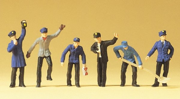 PREISER 14013 BW- und Rangierpersonal Figuren-Set Spur H0
