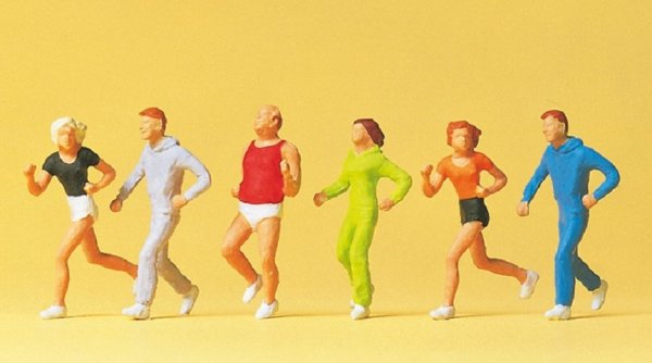 PREISER Beim Joggen 14078 Figuren-Set Spur H0
