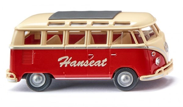 WIKING 079730 VW T1 Sambabus Hanseat hellelfenbein-kaminrot Automodell 1:87