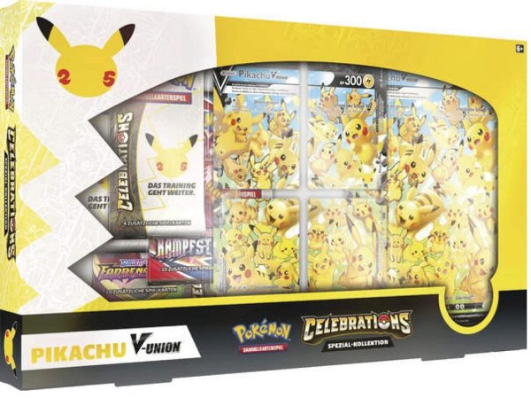 AMIGO 45339 PKM 25th Anniversary Celebrations Pikachu V-Union Spezial-Kollektion