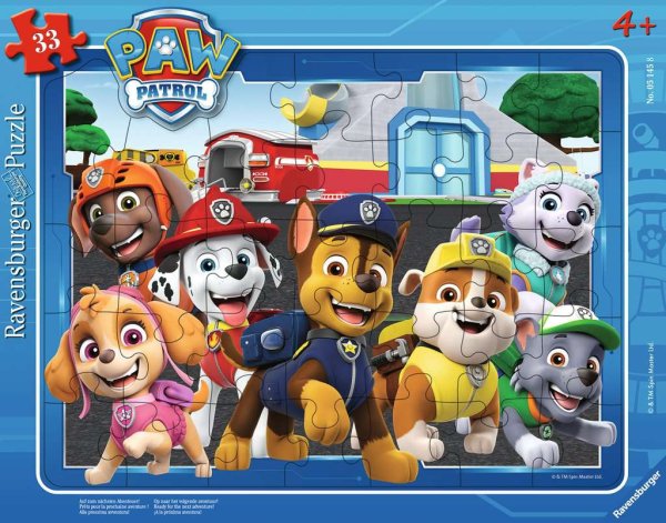 RAVENSBURGER 05145 Kinderpuzzle Paw Patrol, Auf zum nächsten Abenteuer! 33 Teile