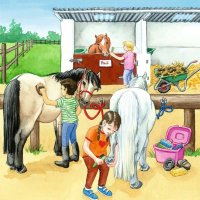 RAVENSBURGER 05129 Kinderpuzzle Ein Tag auf dem Reiterhof