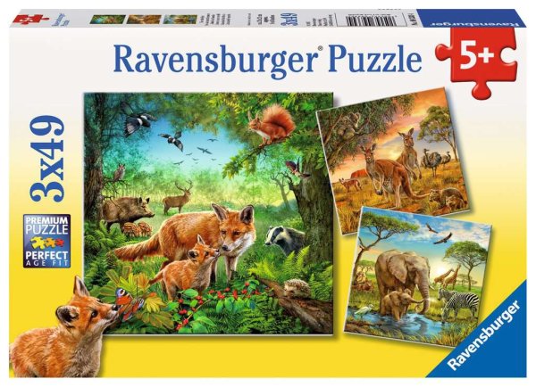 RAVENSBURGER 09330 Kinderpuzzle Tiere der Erde