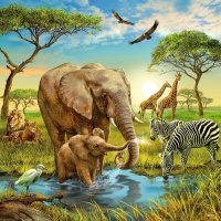 RAVENSBURGER 09330 Kinderpuzzle Tiere der Erde