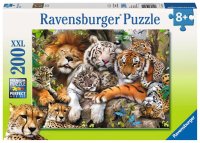 RAVENSBURGER 12721 Kinderpuzzle Schmusende Raubkatzen