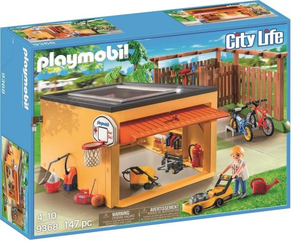 PLAYMOBIL City Life 9368 Garage mit Fahrradschuppen