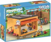 PLAYMOBIL City Life 9368 Garage mit Fahrradschuppen