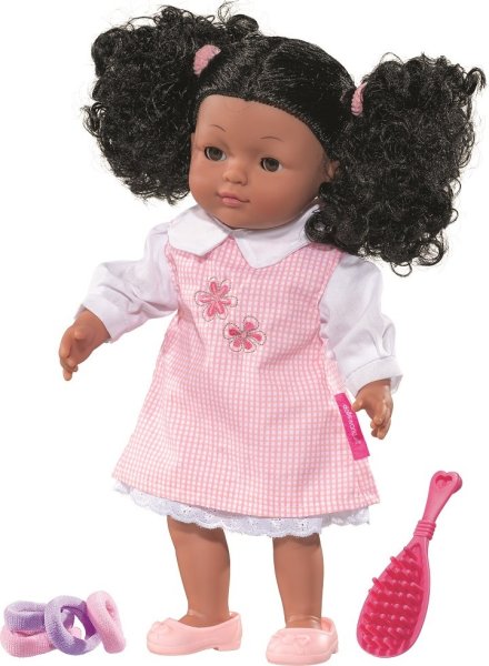 idee+spiel 529-60380 DOLLSWORLD Puppe Elizabeth mit schwarzen Haaren 36 cm