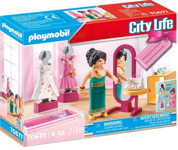 PLAYMOBIL City Life 70677 - Geschenkset Festmodenboutique