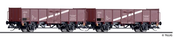 TILLIG 2er Set Güterwagen Es Kupplungs-Versuchswagen DR Ep.IV 01059 Spur TT