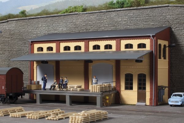 AUHAGEN Lagerhaus-Halbrelief Bausatz 11436 Spur H0