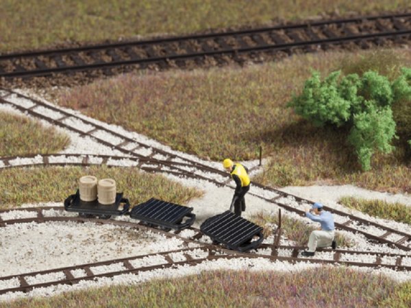 AUHAGEN Flachloren-Attrappen 3 Stück Bausatz 41703 Spur H0
