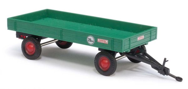BUSCH Landwirtschaftlicher Anh&auml;nger gr&uuml;n 44975 Landwirtschaftsmodell 1:87