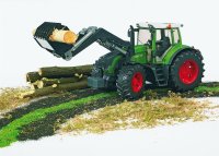 BRUDER 03041 Traktor Fendt 936 Vario mit Frontlader Profi-Serie bworld 1:16