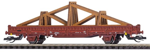 BUSCH Flachwagen mit Rungen Ks 3300 mit Dachbinder DR Ep.IV 31506 Spur TT