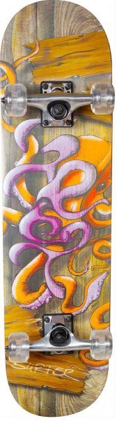 NEW SPORTS 73412561 - Skateboard Octopus Länge 79 cm, ABEC 7