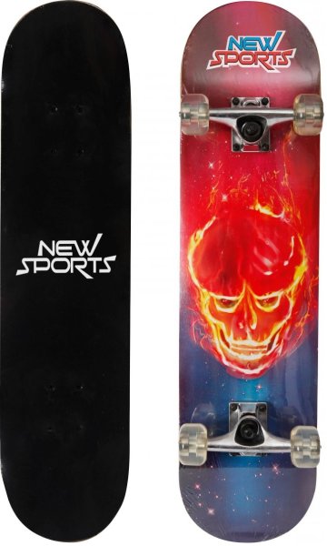 NEW SPORTS 73415781 - Skateboard Ghostrider Länge 79 cm, ABEC 7