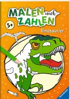 RAVENSBURGER® 41709 - Malen nach Zahlen ab 5: Dinosaurier Buch